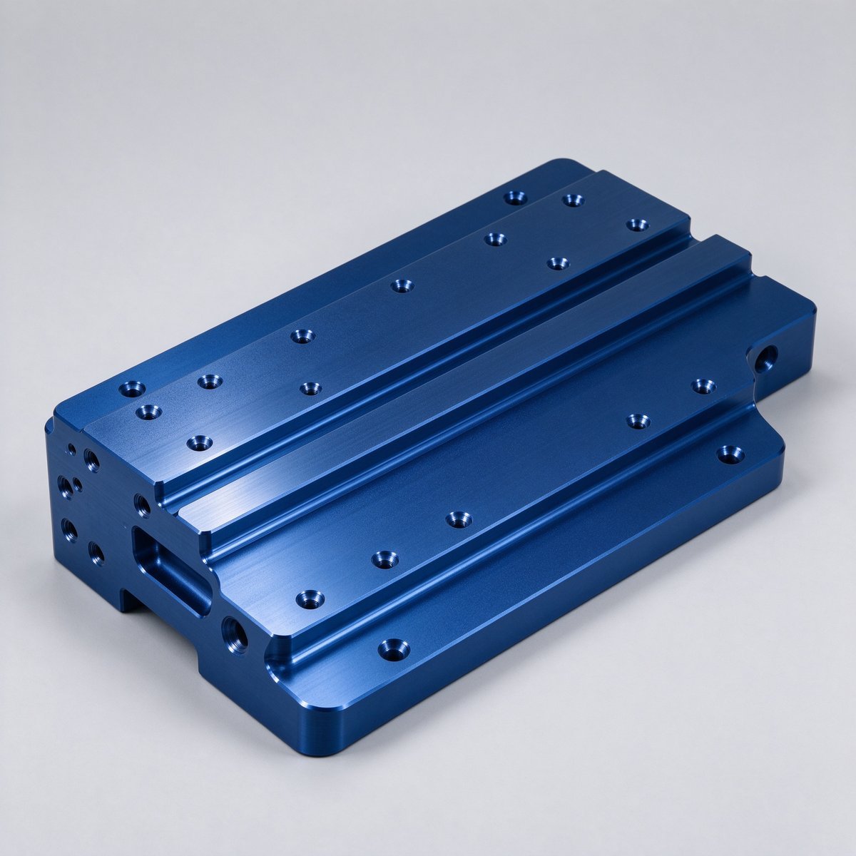 CNC Turned Aluminum Blue Anodized Centering Pin